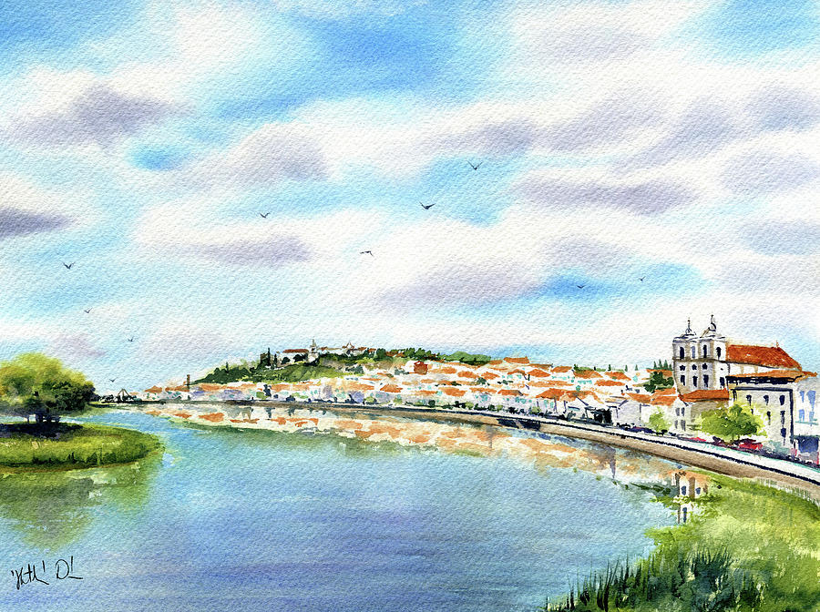 Alcacer Do Sal in Alentejo Portugal Painting by Dora Hathazi Mendes