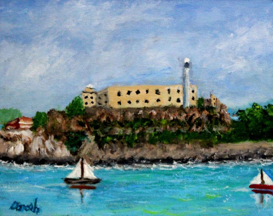 Alcatraz Painting by Gregory Dorosh