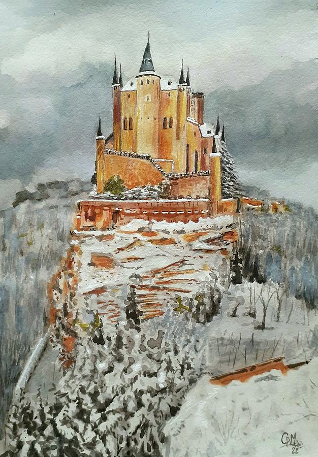 Alcazar of Segovia. Spain Painting by Carolina Prieto Moreno