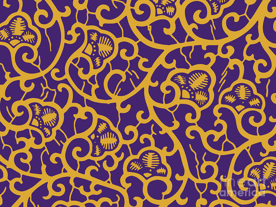 Alcorn State Vines Wax Print Design Digital Art by Scheme Of Things Graphics