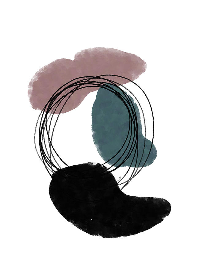 Alena 3 - Minimal Contemporary Abstract Painting - Ocean, Boho, Blackho,  Digital Art by Studio Grafiikka