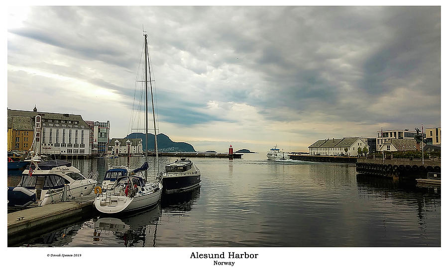 Alesund Harbor Norway Photograph by David Speace