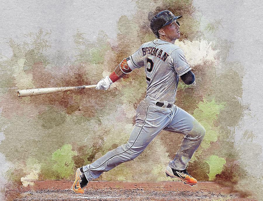 Alex Bregman Digital Art By Alexander S Alborn