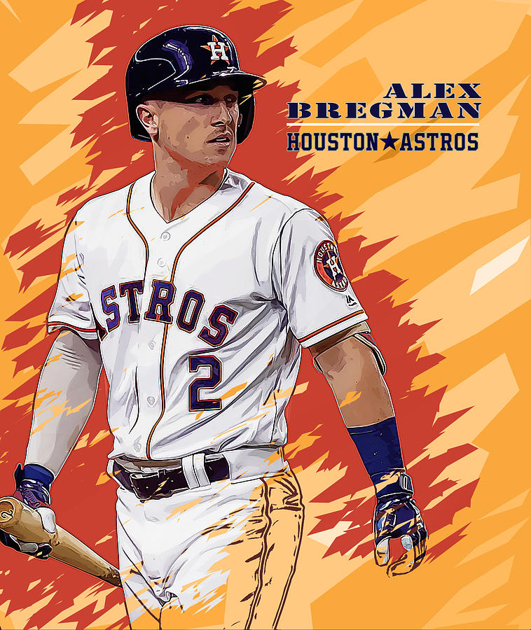 Alex Bregman Houston Astros Gray, an art print by ArtStudio 93
