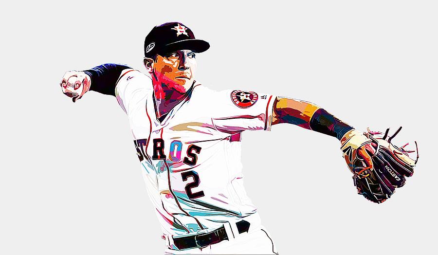 Alex Bregman Digital Art By Oscar Nelson Fine Art America