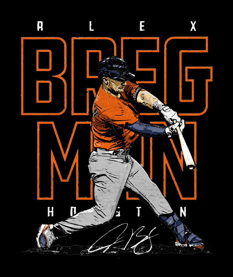 Alex Bregman Outline Name Digital Art By Kelvin Kent Fine Art America