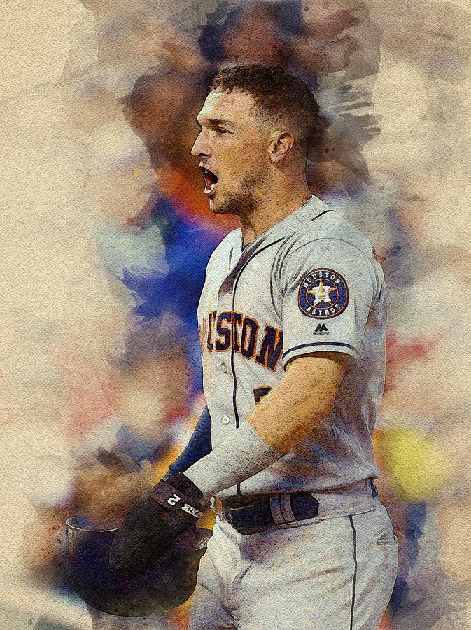 Alex Bregman Digital Art By Pembroke Leonards