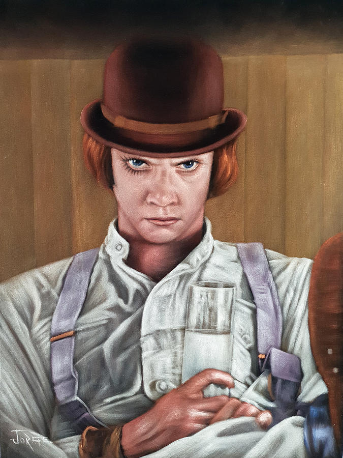 Alex DeLarge in scene from movie 'A Clockwork Orange' Painting by Jorge ...