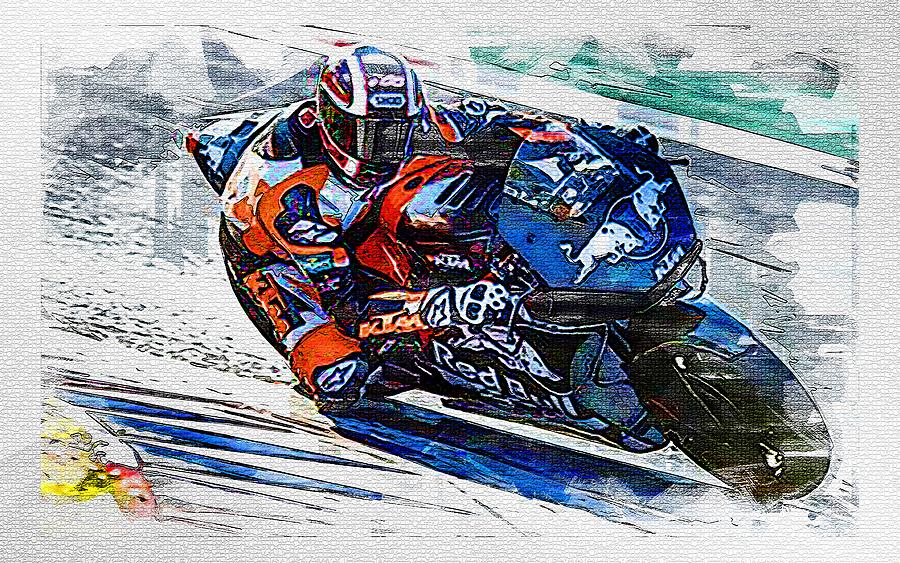 Alex Hofmann Rider Ktm Sportbikes Raceway Motogp Rc16 Mixed Media by ...