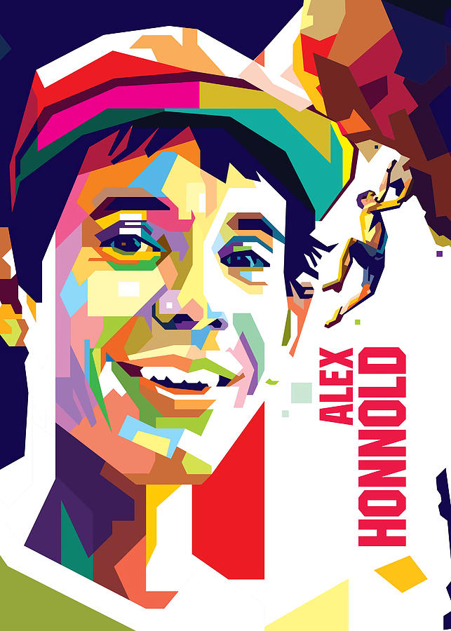 Alex Honnold Poster difrats artwork Tapestry - Textile by Davis Owen ...