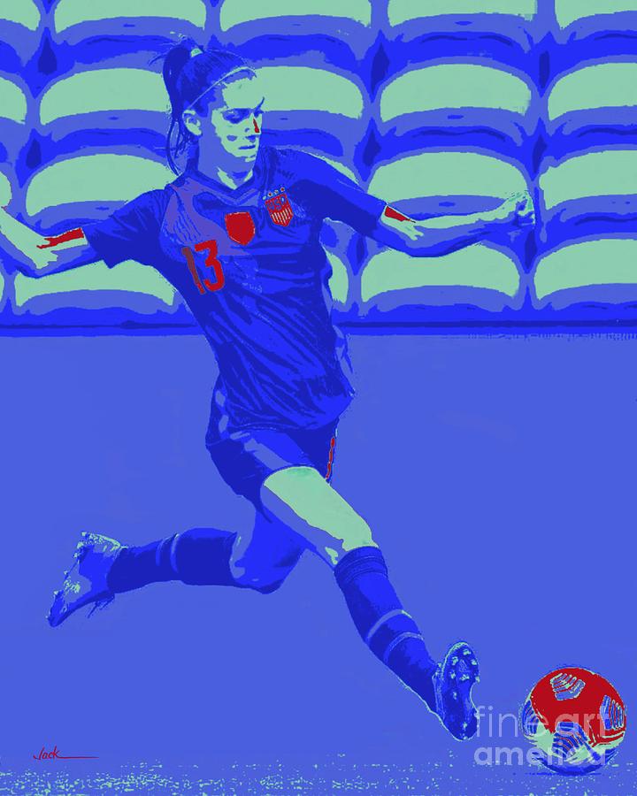 Alex Morgan Goal Painting by Jack Bunds | Fine Art America