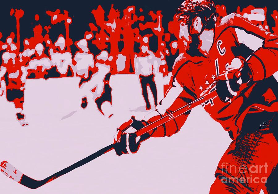 Ovechkin Painting - Alex Ovechkin by Jack Bunds Ovechkin Painting - Alex Ovechkin by Jack Bunds