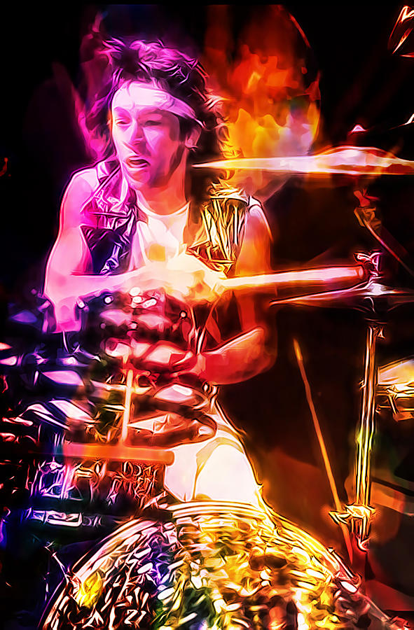 Alex Van Halen Digital Art by Ray Brown Pixels