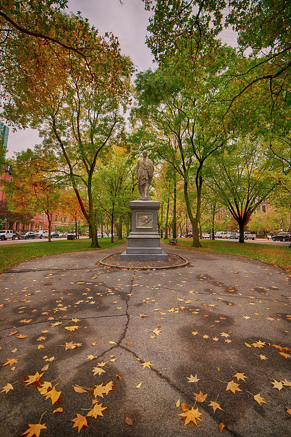 Alexander Hamilton On The Commonwealth Avenue Mall In Boston Photograph