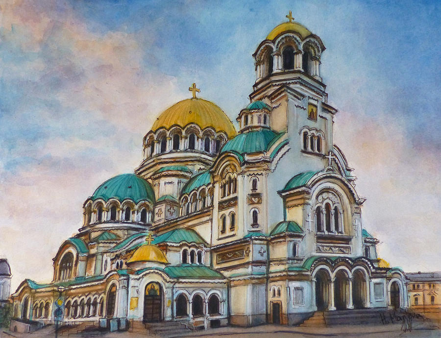 Alexander Nevsky Cathedral, Sofia Painting by Henrieta Maneva
