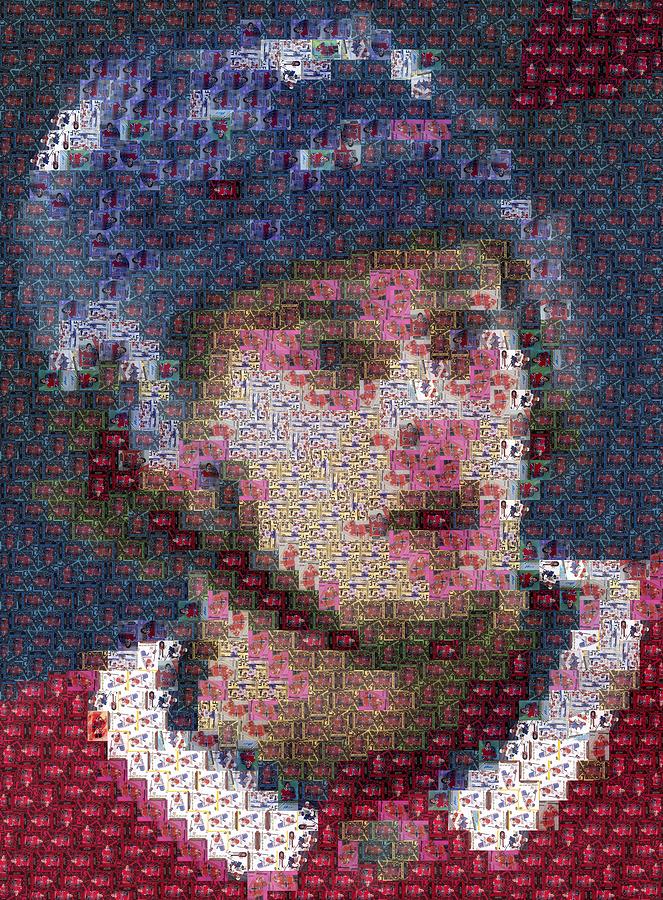 Alexander Romanov game portrait Mixed Media by Hockey Mosaics