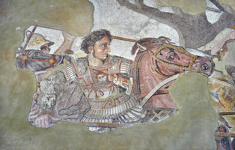 Alexander the Great Roman mosaic - 120-125 BC - Naples National ...