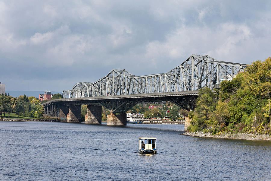 Alexandra Bridge and the Ottawa River Photograph by Michael Russell