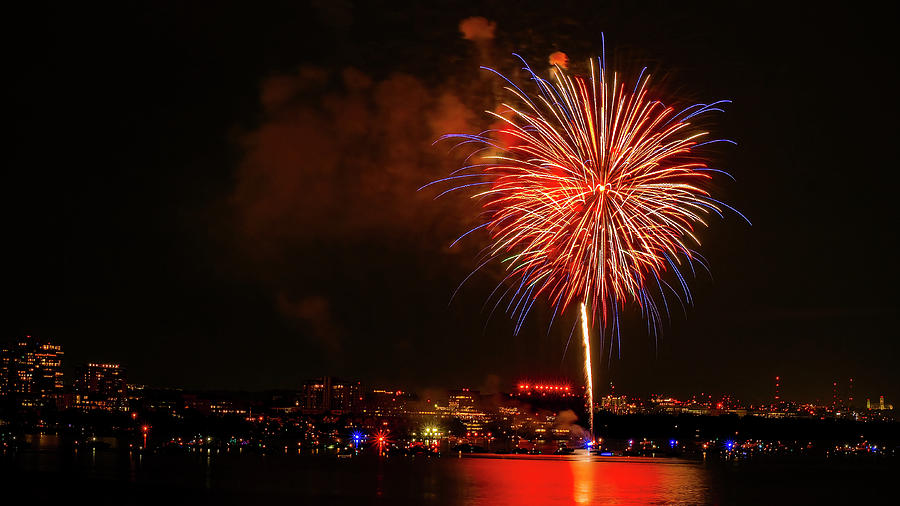 Alexandria Va Birthday Fireworks Photograph by Jack Nevitt Fine Art