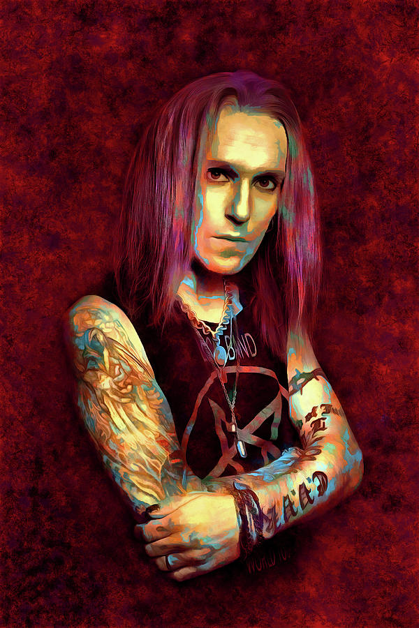 Alexi Laiho Digital Art - Alexi Laiho Tribute Children Of Bodom Deadnight Warrior by James West by The Rocker