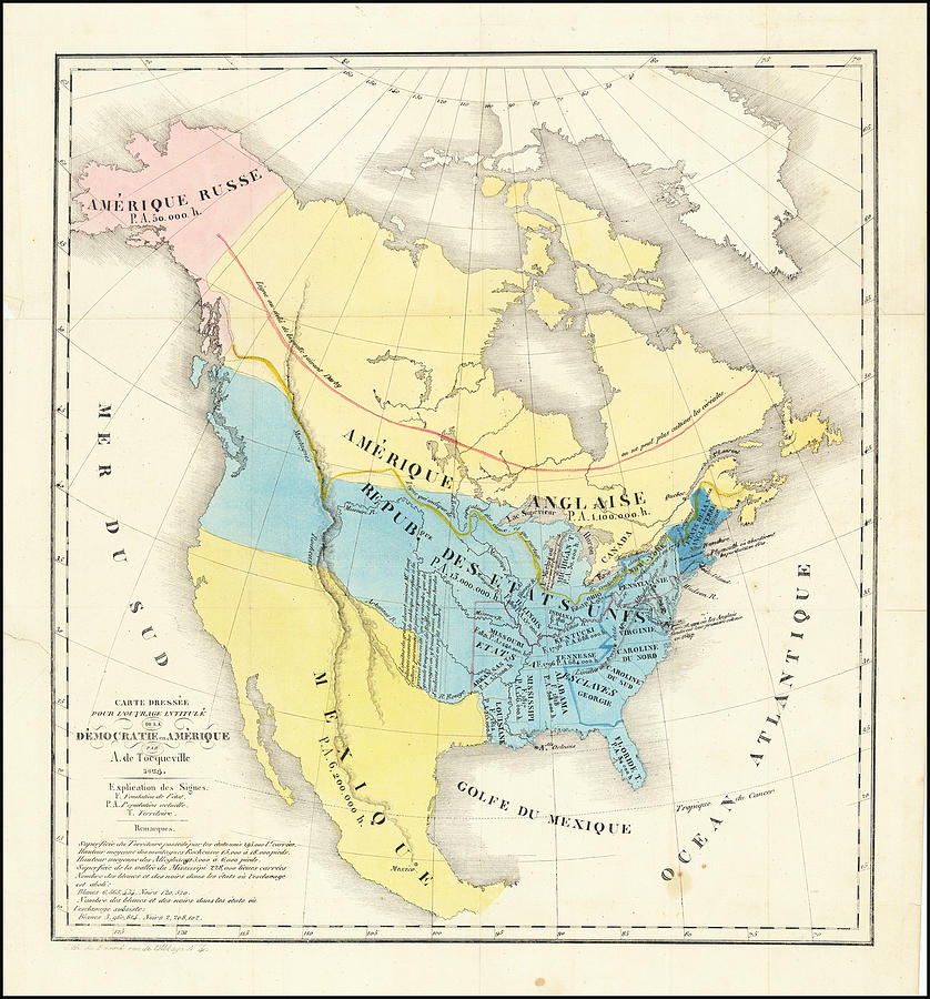 Alexis De Tocqueville Title Carte Dressee Pour L_Ouvrage Intitule de la ...