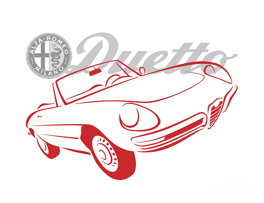 Alfa Duetto Spider-1 Digital Art by Rick Andreoli