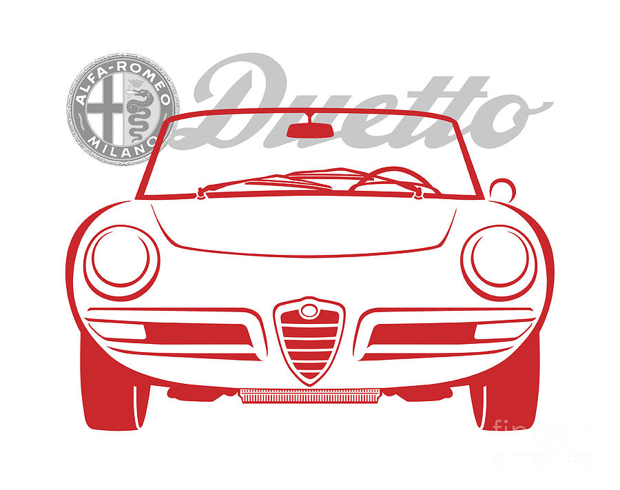Alfa Duetto Spider-2 Digital Art by Rick Andreoli