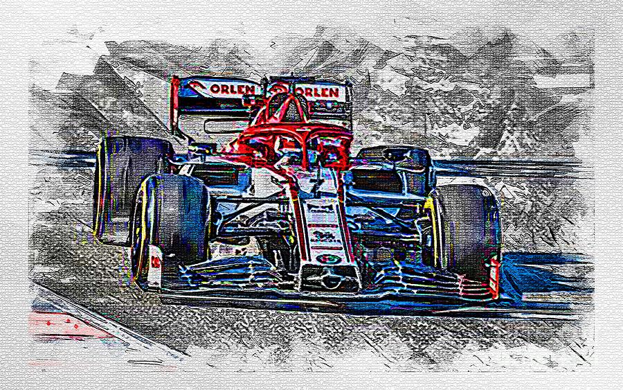 Alfa Romeo C39 F1 Cars Raceway Formula 1 Digital Art by Lisa Sandra ...