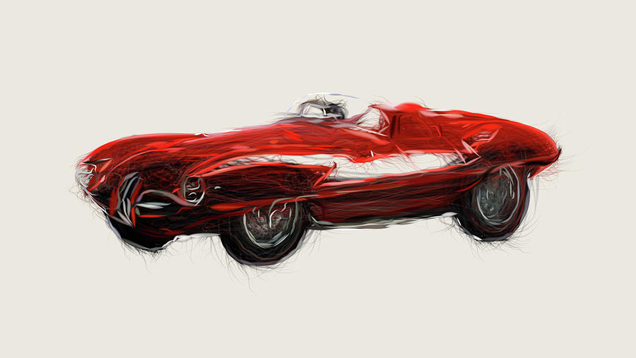 Alfa Romeo C52 Disco Volante Touring Spider Drawing Digital Art by CarsToon Concept