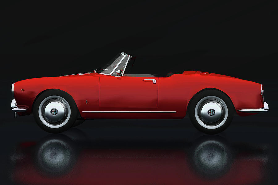 Alfa Romeo Giulietta 1300 Spyder 1955 Lateral View Photograph by Jan Keteleer
