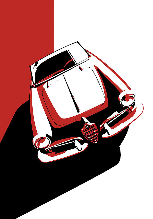 Alfa Romeo Spider - Classic Italian Convertible Digital Art by Thespeedart Alfa Romeo Spider - Classic Italian Convertible Digital Art by Thespeedart