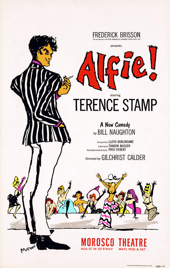 Alfie Vintage Poster Drawing by Joseph S Giacalone