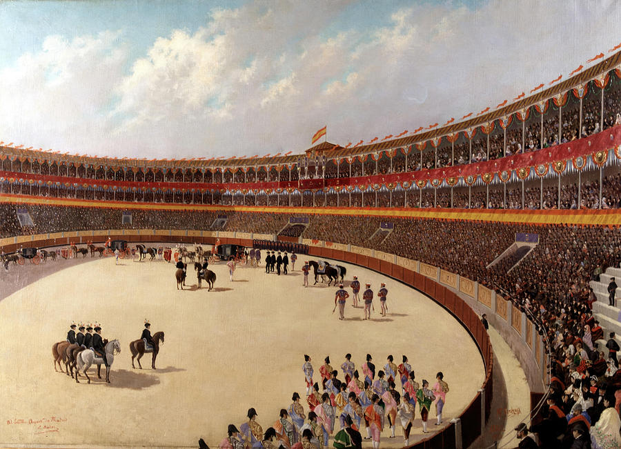 Alfonso Xii. King Of Spain. Madrid 1857 - 1885. Bullfight In Madrid, On The Occasion Of The Weddi... Painting by Album
