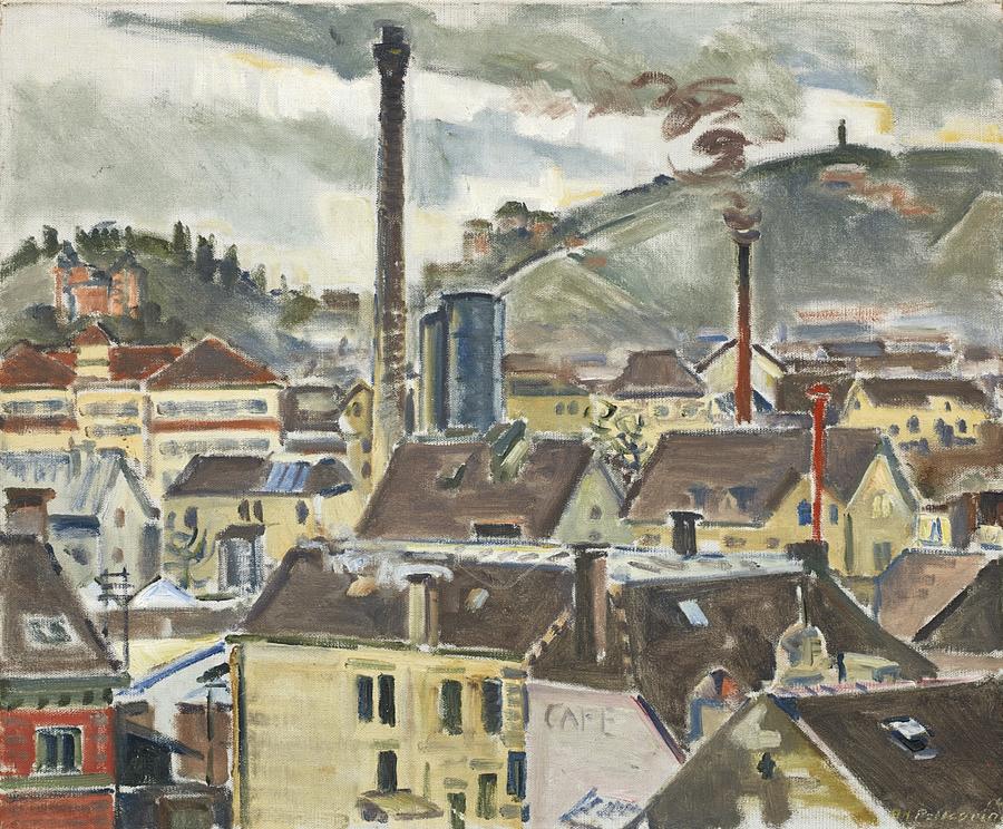 Alfred Heinrich Pellegrini View Of Stuttgart IIi, 1914 Painting