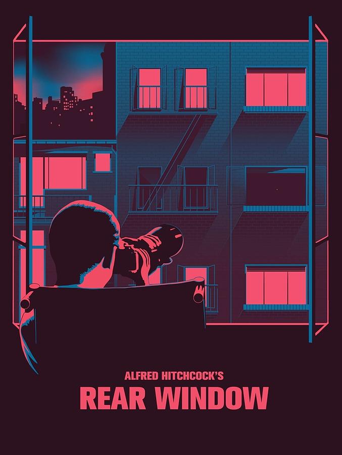 Alfred Hitchcock Rear Window Poster Digital Art by Maria Sanchez