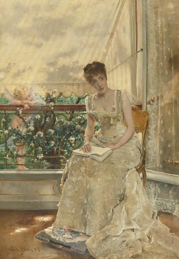 Alfred stevens Woman and Love Painting by Alfred - Fine Art America