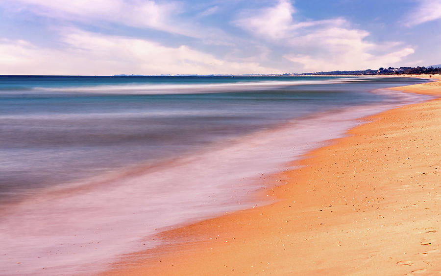 Beach Photograph - Algarve Beach, Long Exposure - Portugal by Barry O Carroll