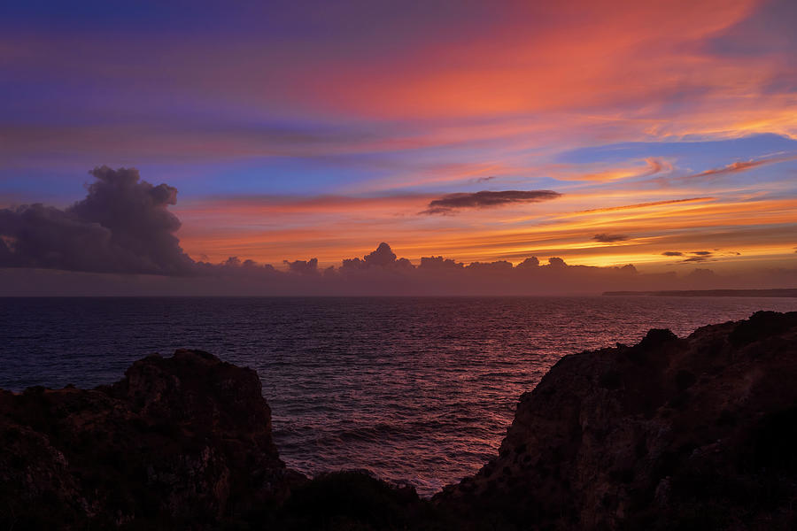 Sunset Photograph - Algarve Coastline At Sunset In Portugal by Artur Bogacki