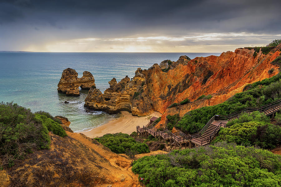 Algarve Coastline With Praia do Camilo Beach Photograph by Artur Bogacki Algarve Coastline With Praia do Camilo Beach Photograph by Artur Bogacki