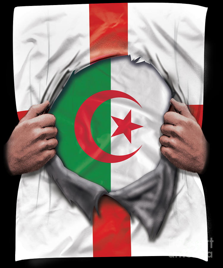 Algeria Flag English Flag Ripped Digital Art by Jose O - Pixels