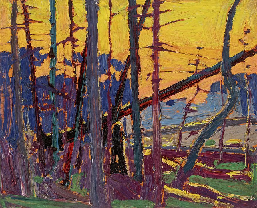 Fall Painting - Algonquin Evening, Fall by Tom Thomson