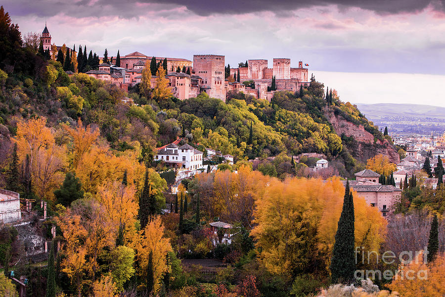 Alhambra autumn landscape Photograph by Juan Carlos Ballesteros