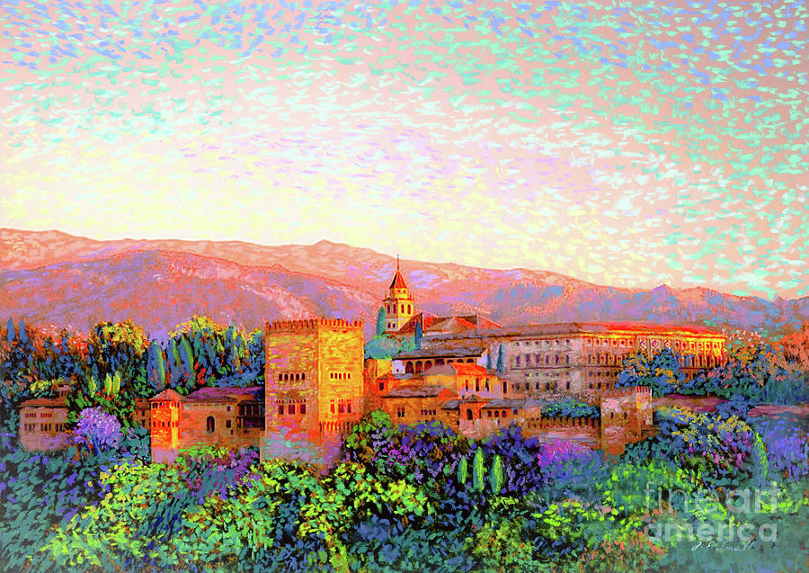 Spain Painting - Alhambra, Granada, Spain by Jane Small