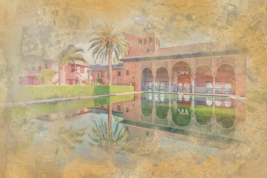 Alhambra Mixed Media - Alhambra of Granada by Manjik Pictures