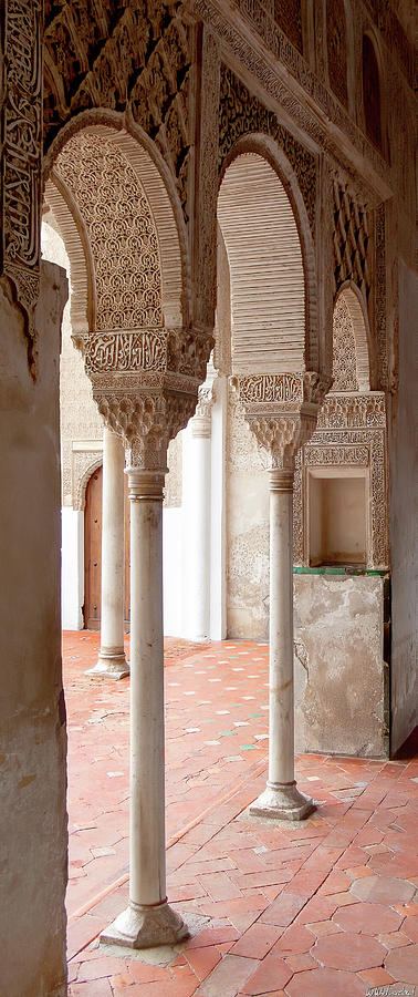 Alhambra Two Columns Photograph by Weston Westmoreland
