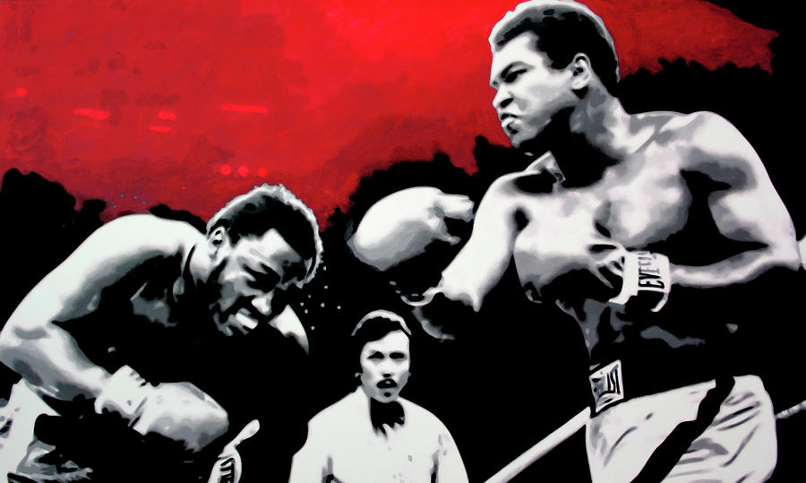 Ali vs Frazier Painting by Hood MA Central St Martins London
