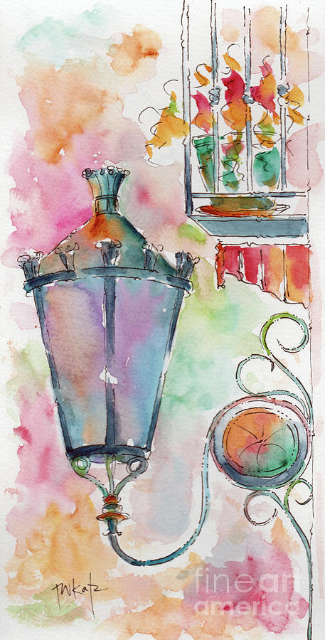 Alicante Lantern Painting by Pat Katz