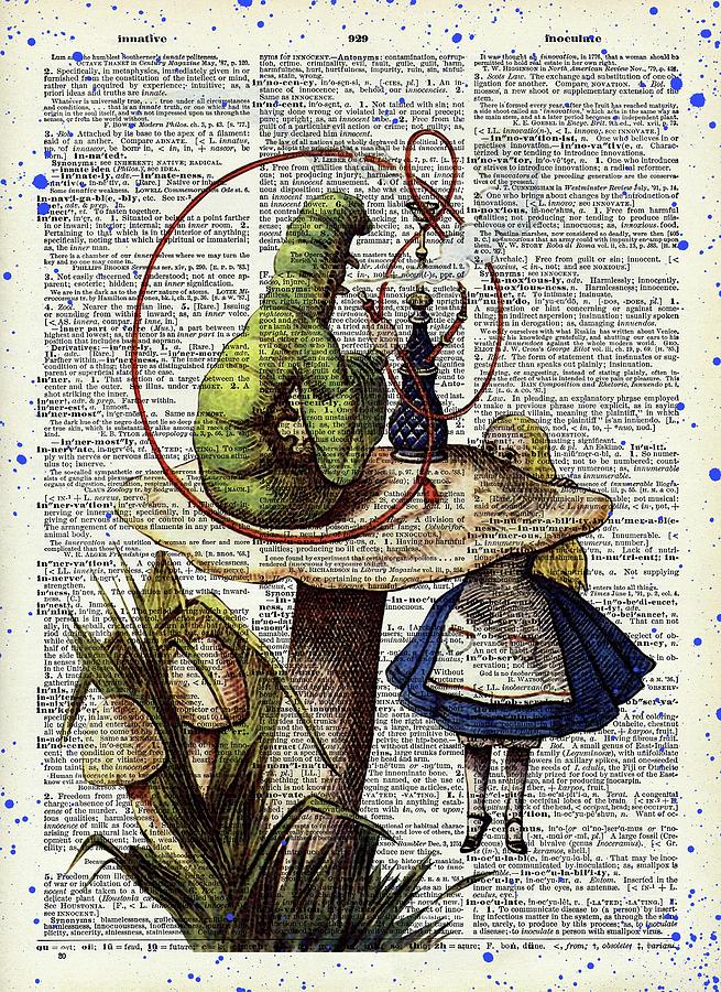 Alice and the Caterpillar vintage illustration Digital Art by Mihaela ...