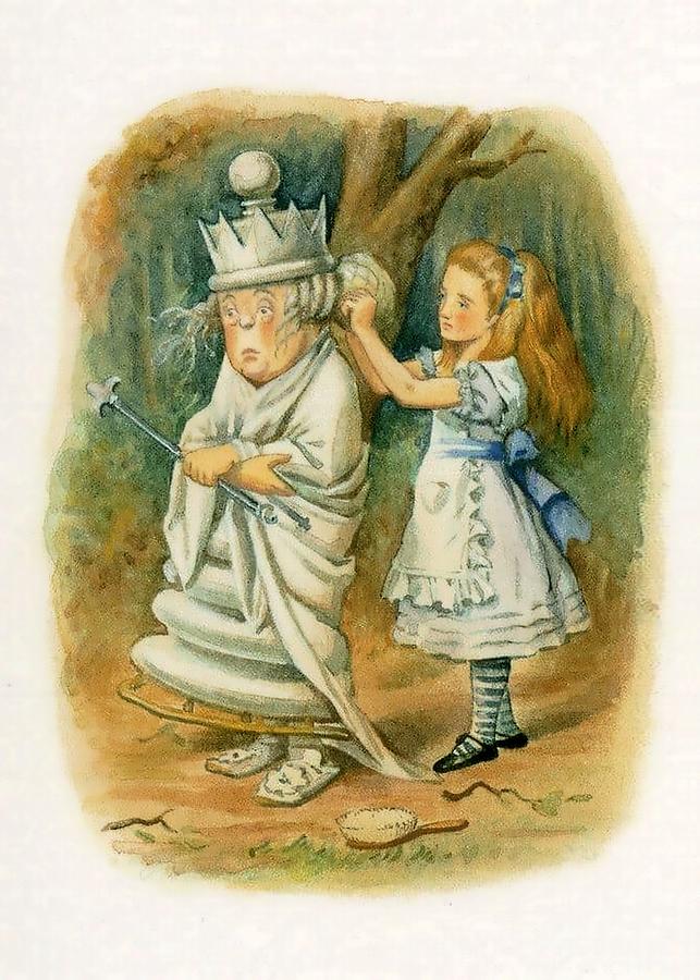 Alice And The White Queen Digital Art By Sir John Tenniel - Fine Art 