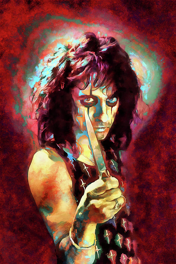 Alice Cooper Digital Art - Alice Cooper Art Killer by James West by The Rocker